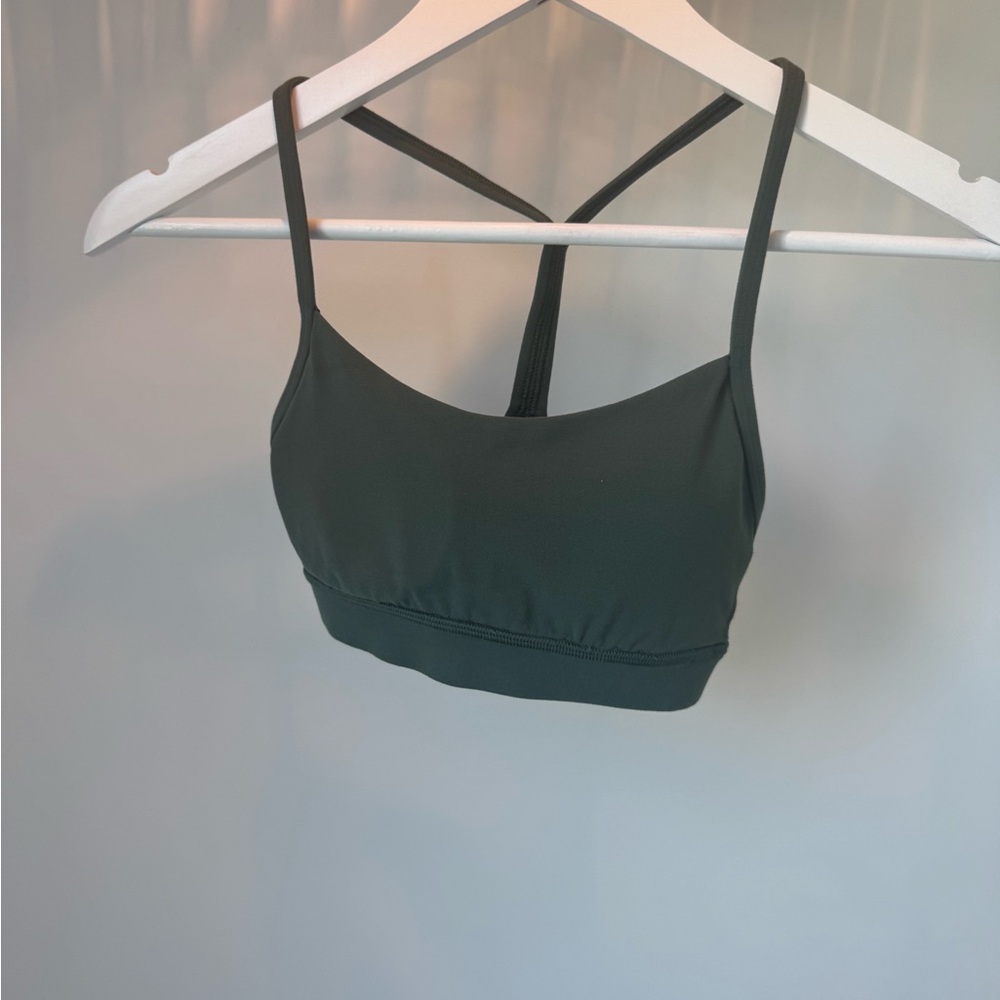 Lululemon Flow Y Bra in Legacy Green (Discontinued Color)